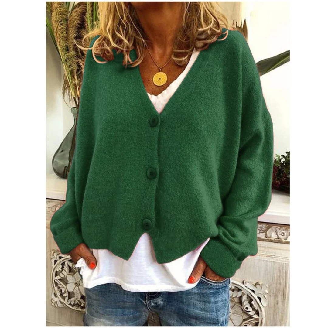 Saskia | Damen Leichte Oversize Strickjacke