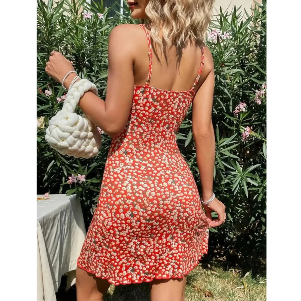 Saskia | Damen Stilvolles Mini-Abendkleid Mit Spaghetti-Trägern