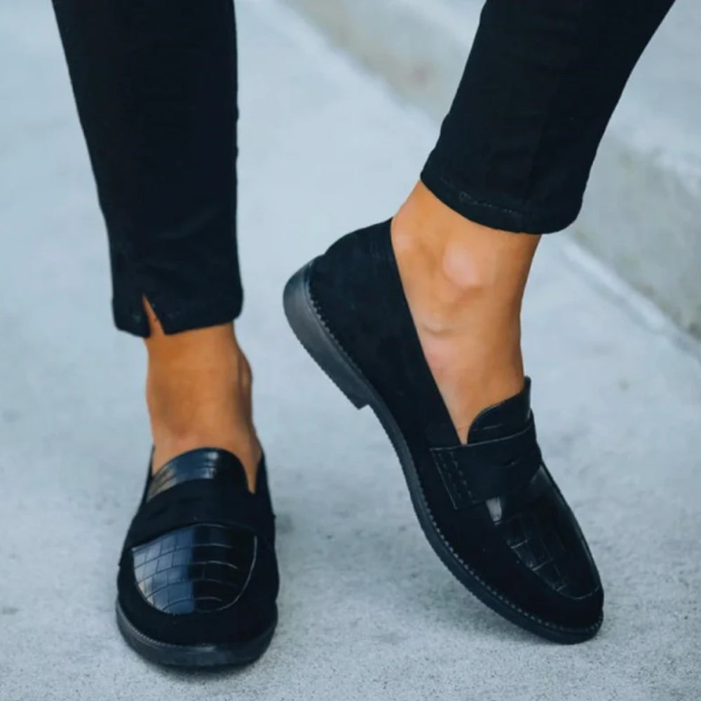 Schwarze Formelle Loafer – Klassische Schuhe für Damen