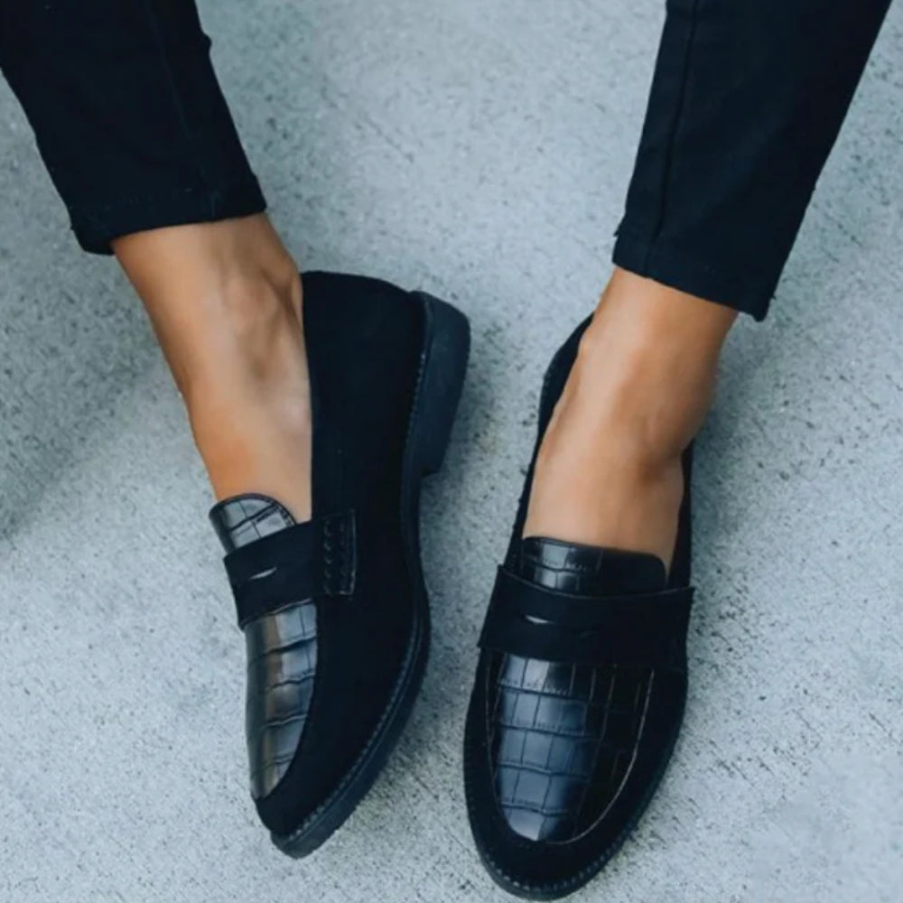 Schwarze Formelle Loafer – Klassische Schuhe für Damen