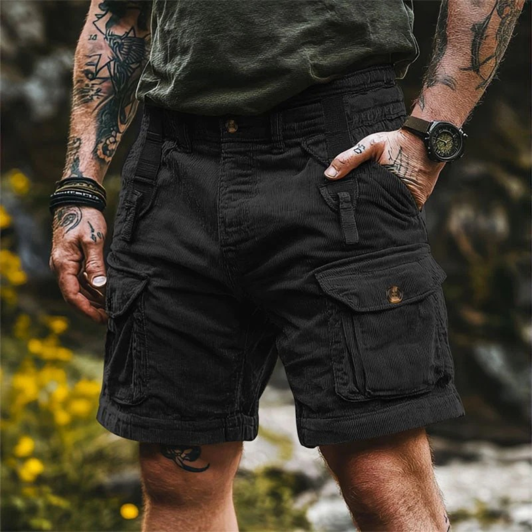 Sebastian | Herren Stilvolle Cord Cargo Shorts