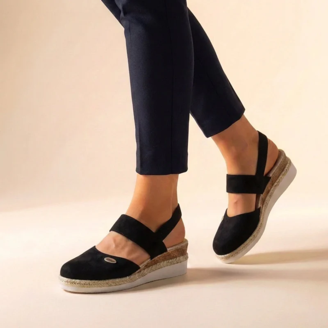 Selin | Damen Komfort Sandalen Espadrille Plattform