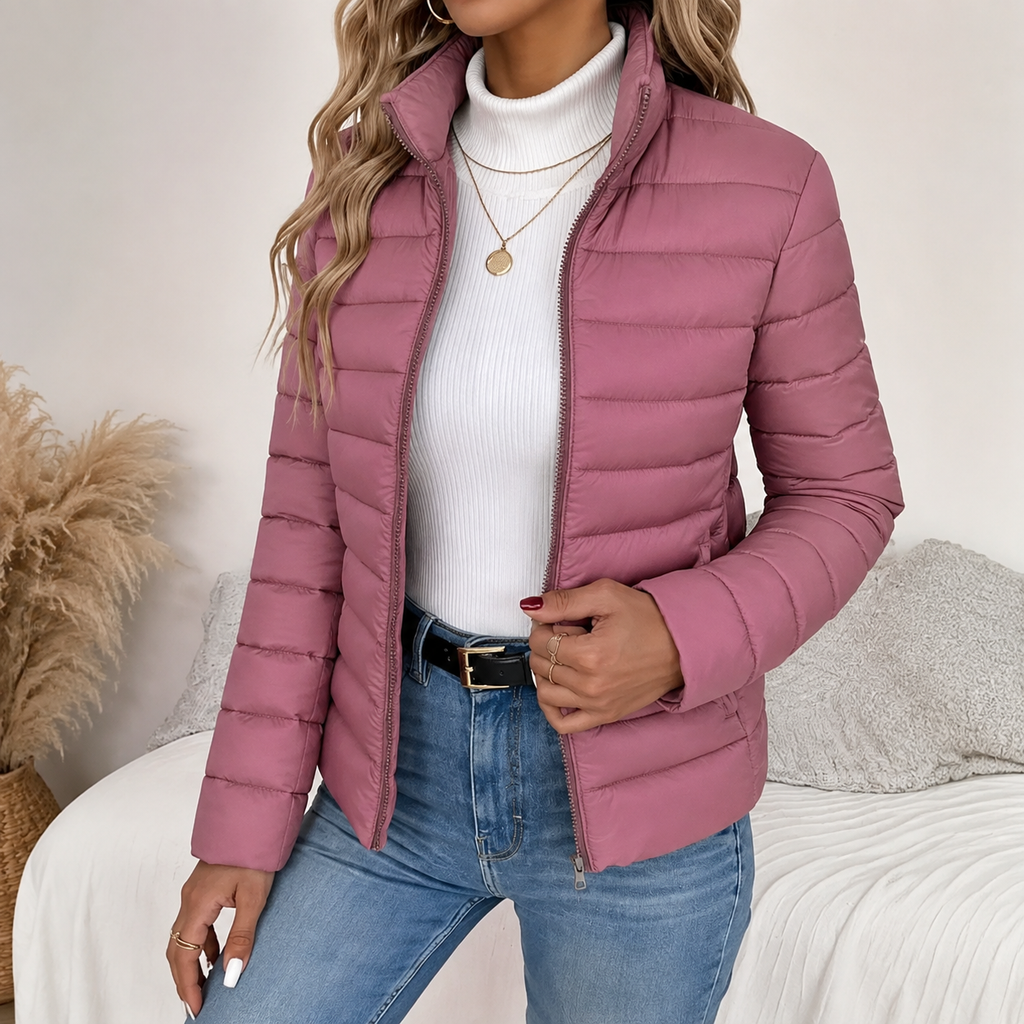 Selina | Damen Leichte Wasserdichte Jacke mit Reißverschluss