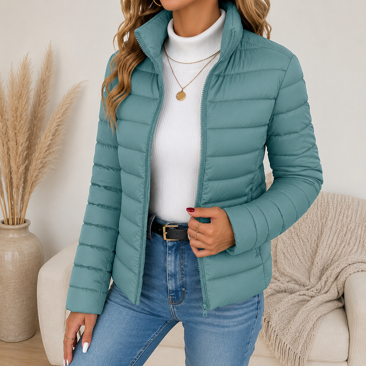 Selina | Damen Leichte Wasserdichte Jacke mit Reißverschluss