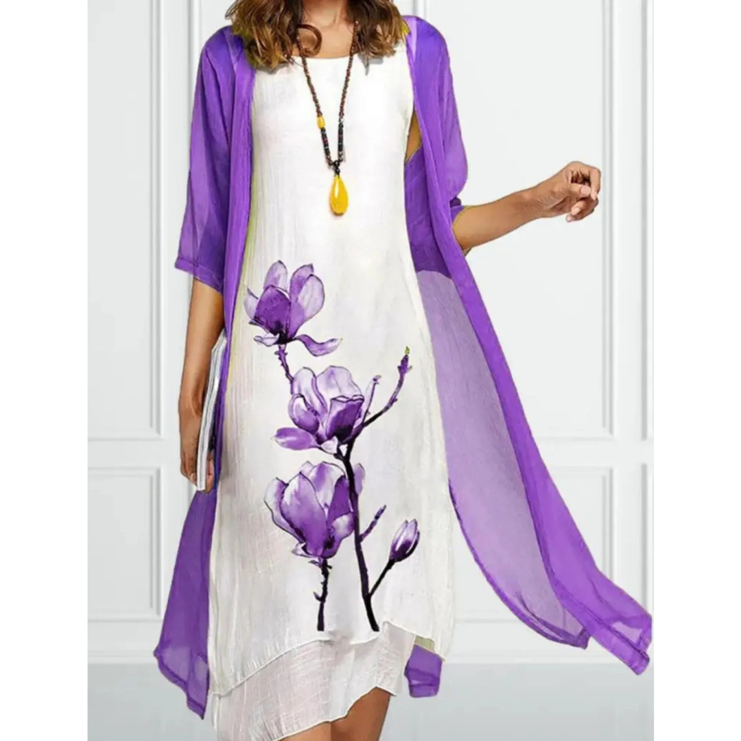 Selma | Damen Leinen Set Mit Cardigan