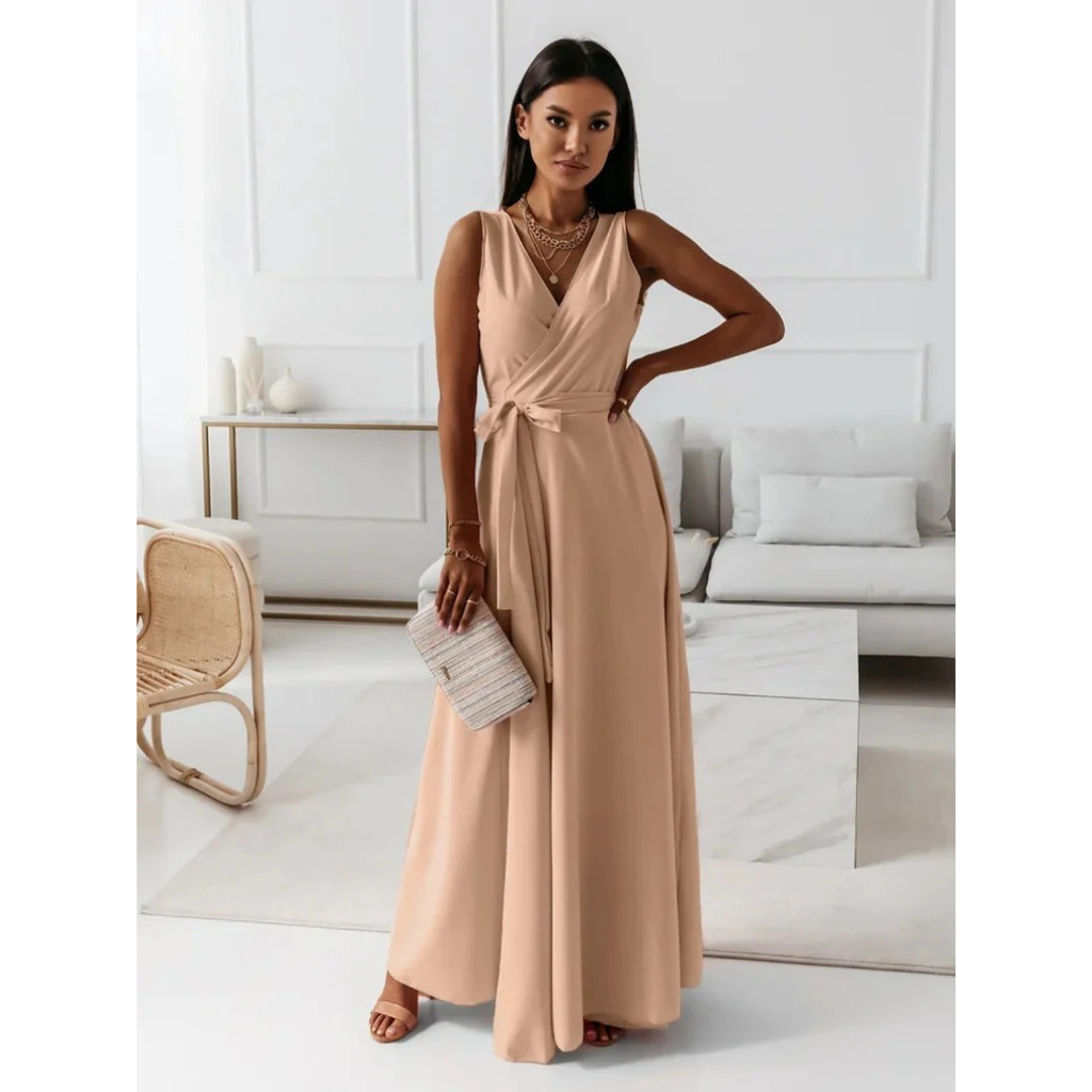 Selma | Damen Maxi Kleid Für Hochzeitsgast Wickel Stil