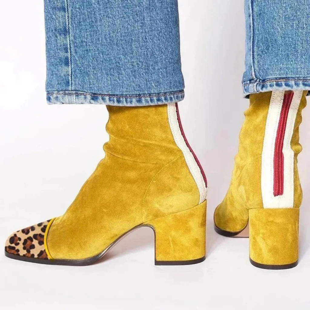 Serena | Damen Orthopädische Stiefeletten aus Wildleder mit Reißverschluss