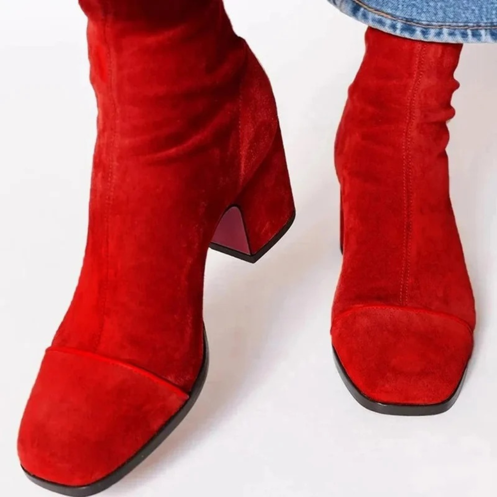 Serena | Damen Orthopädische Stiefeletten aus Wildleder mit Reißverschluss