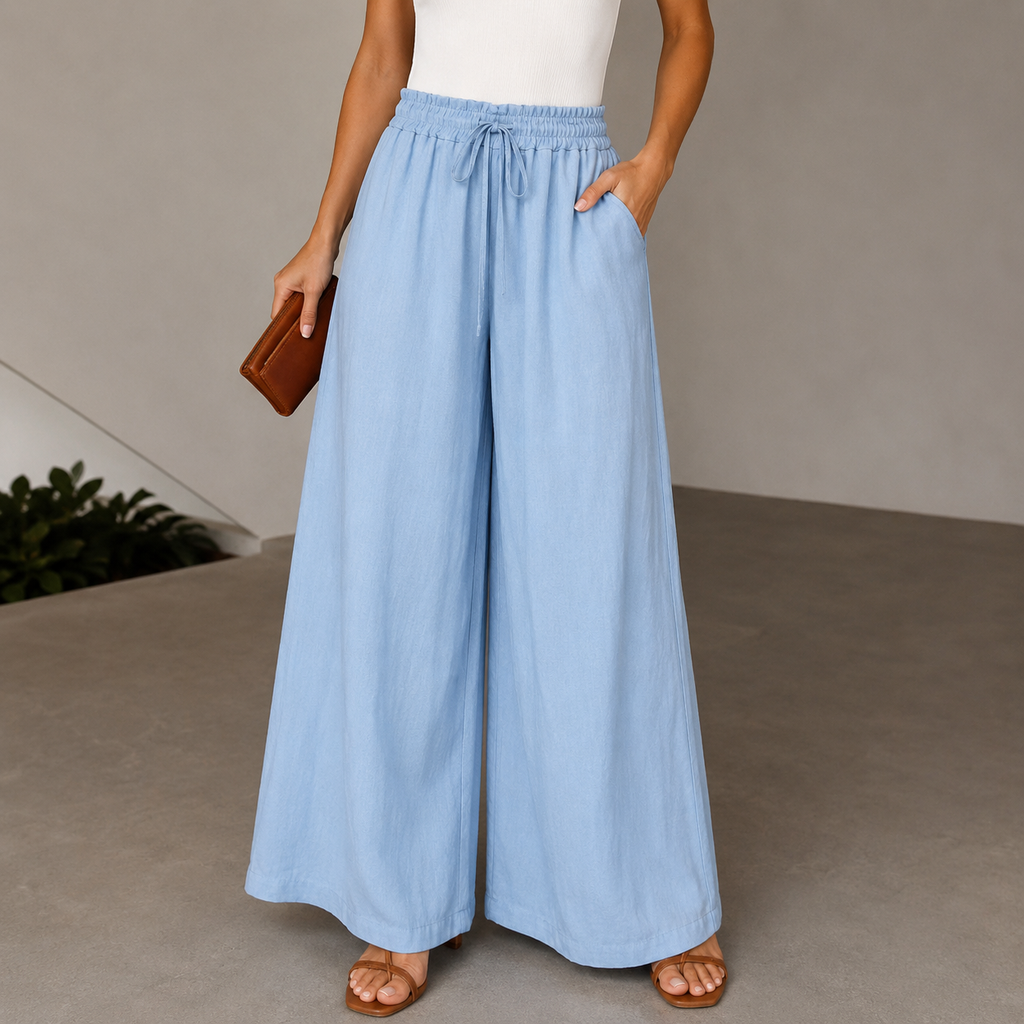 Sibylle | Damen Elegante Sommerhose Hohe Taille Modern