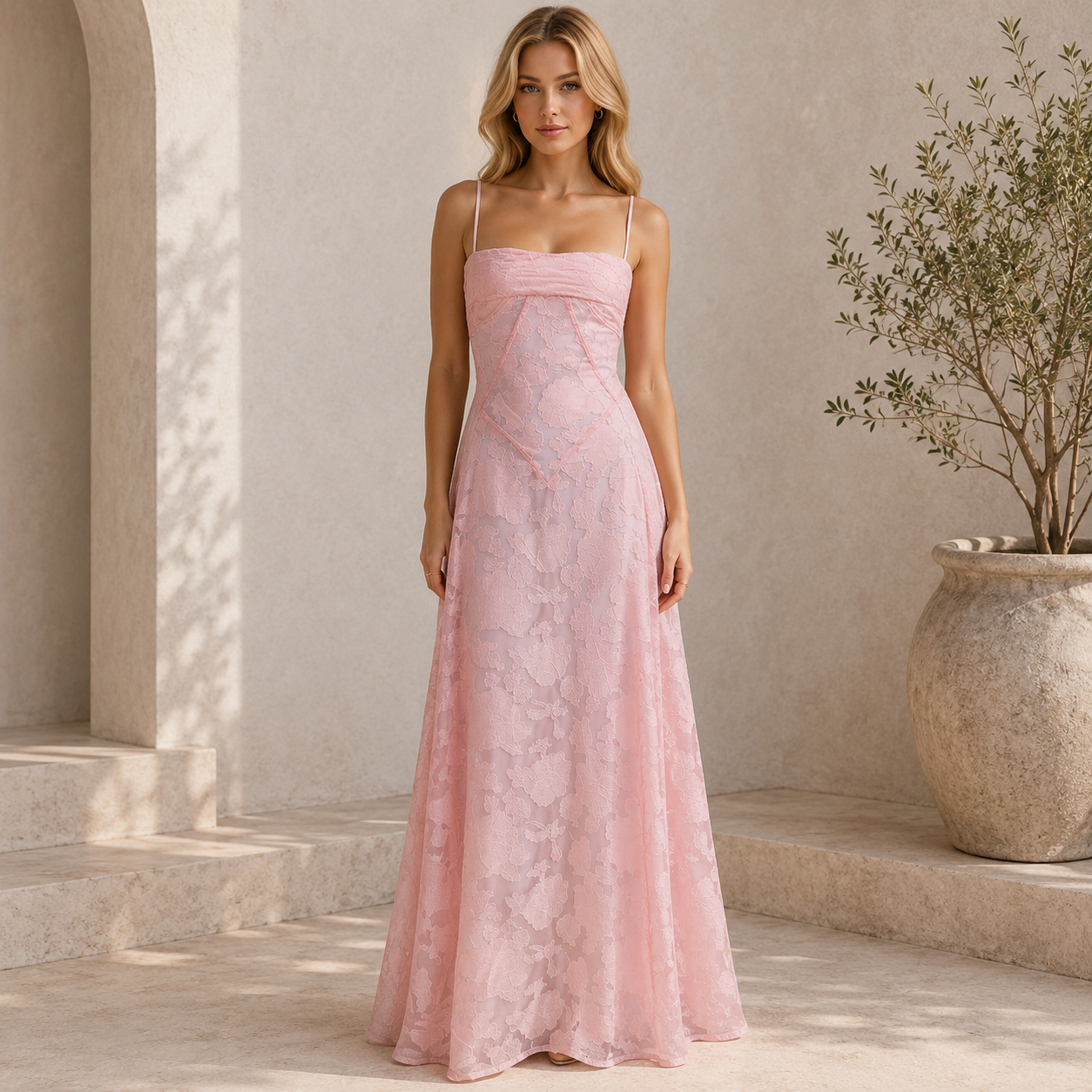 Sienna | Damen Maxi Kleid Für Hochzeitsgast Bustier Stil