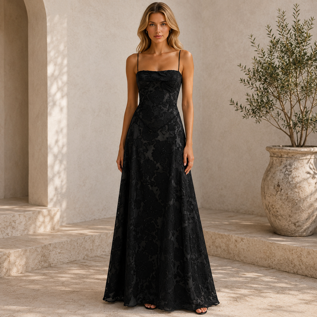 Sienna | Damen Maxi Kleid Für Hochzeitsgast Bustier Stil