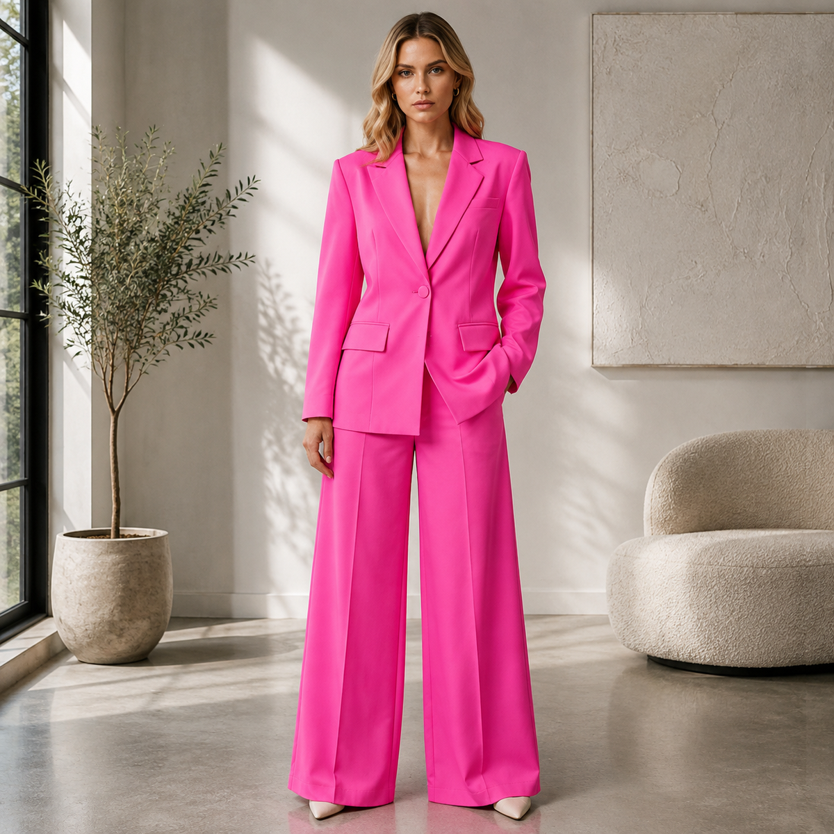 Sigrid | Damen Stilvoller Blazer Hosenanzug