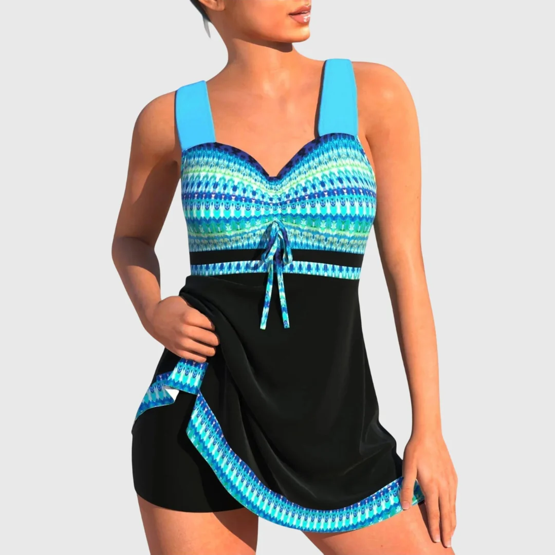 Sigrid | Damen Tankini Set in Blau für den Urlaub