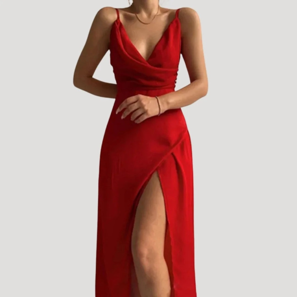 Silke | Damen Abendkleid mit Streifen