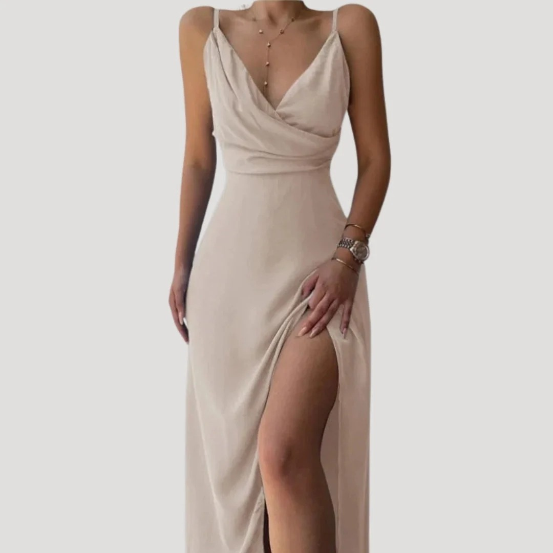 Silke | Damen Abendkleid mit Streifen