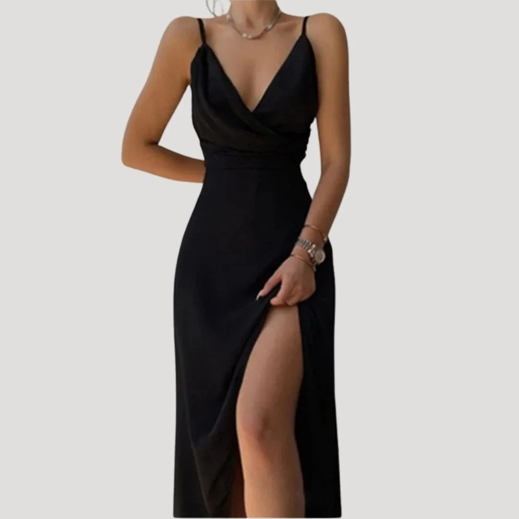 Silke | Damen Abendkleid mit Streifen