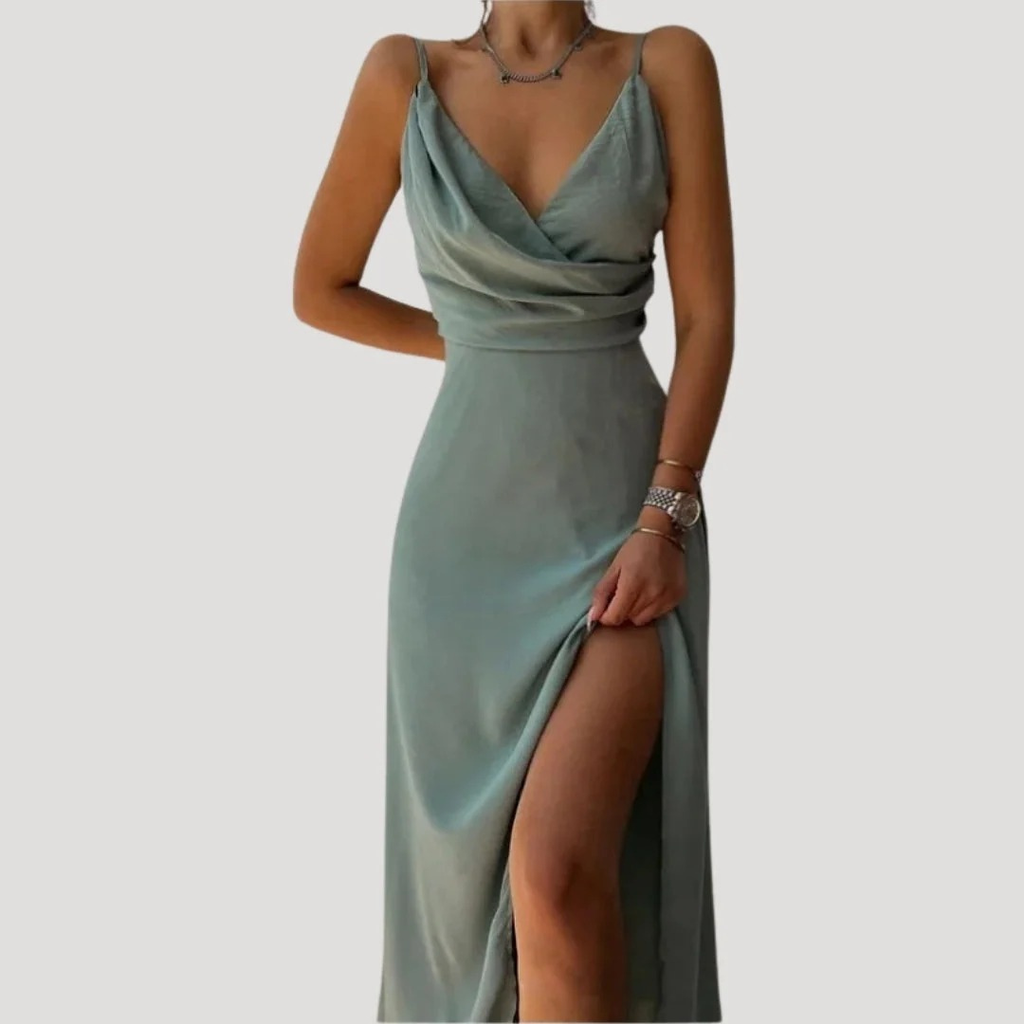 Silke | Damen Abendkleid mit Streifen