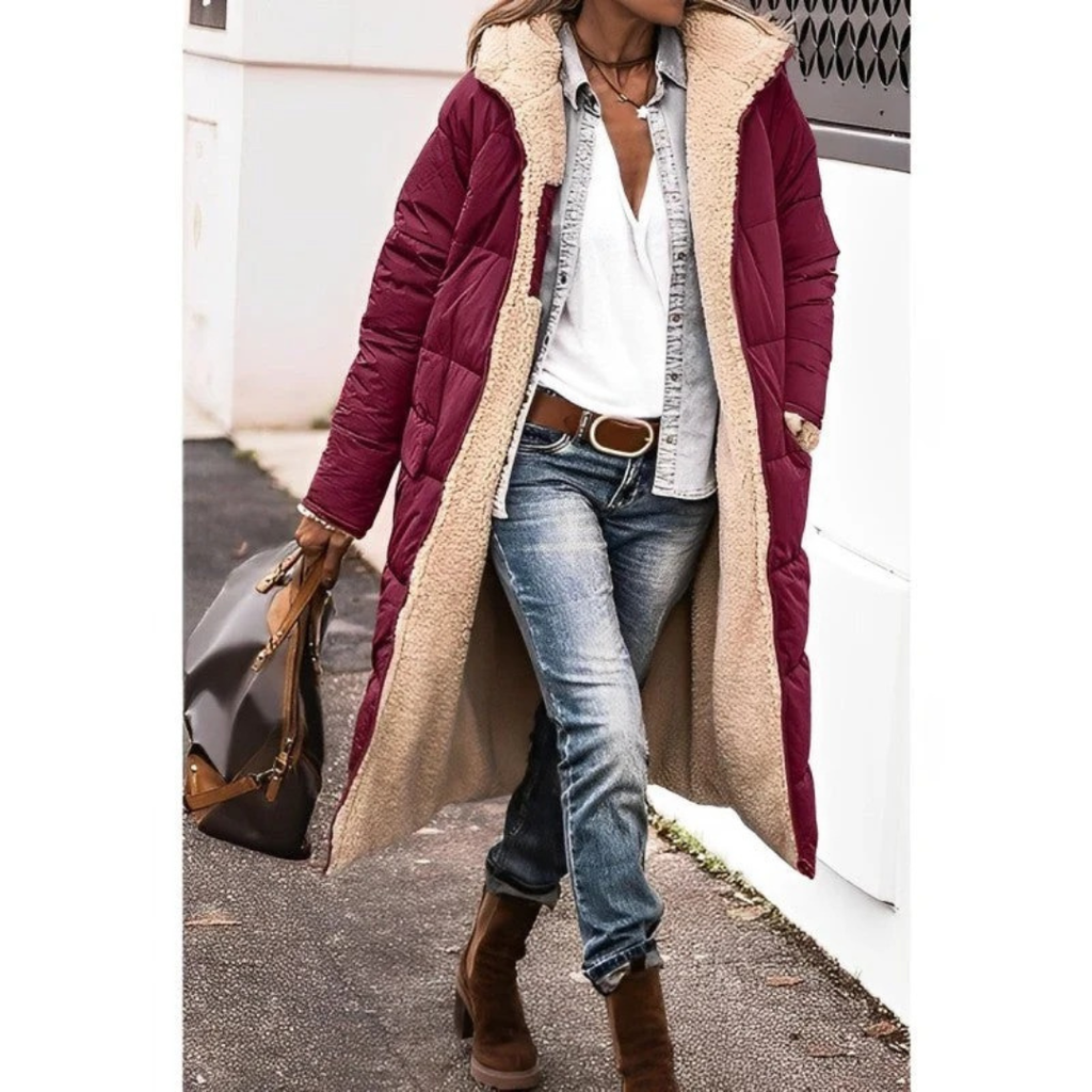 Silvia | Damen Winterjacke mit langem Schnitt