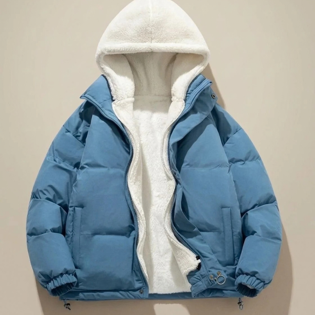 Simone | Damen Winterjacke mit Kapuze und Fleece Design