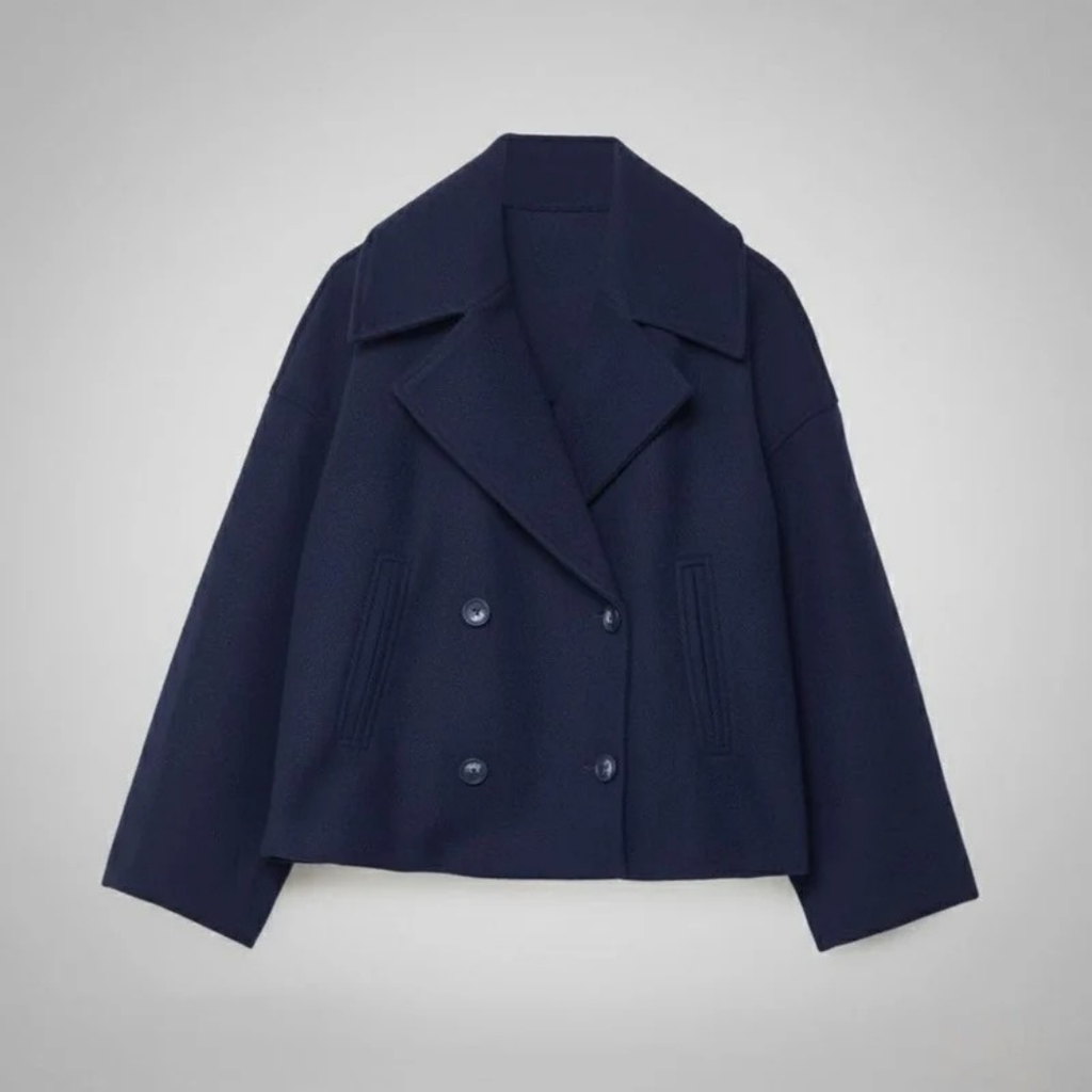 Simone | Damen Winterjacke Mit Knöpfen, Kragen Und Langarm Design