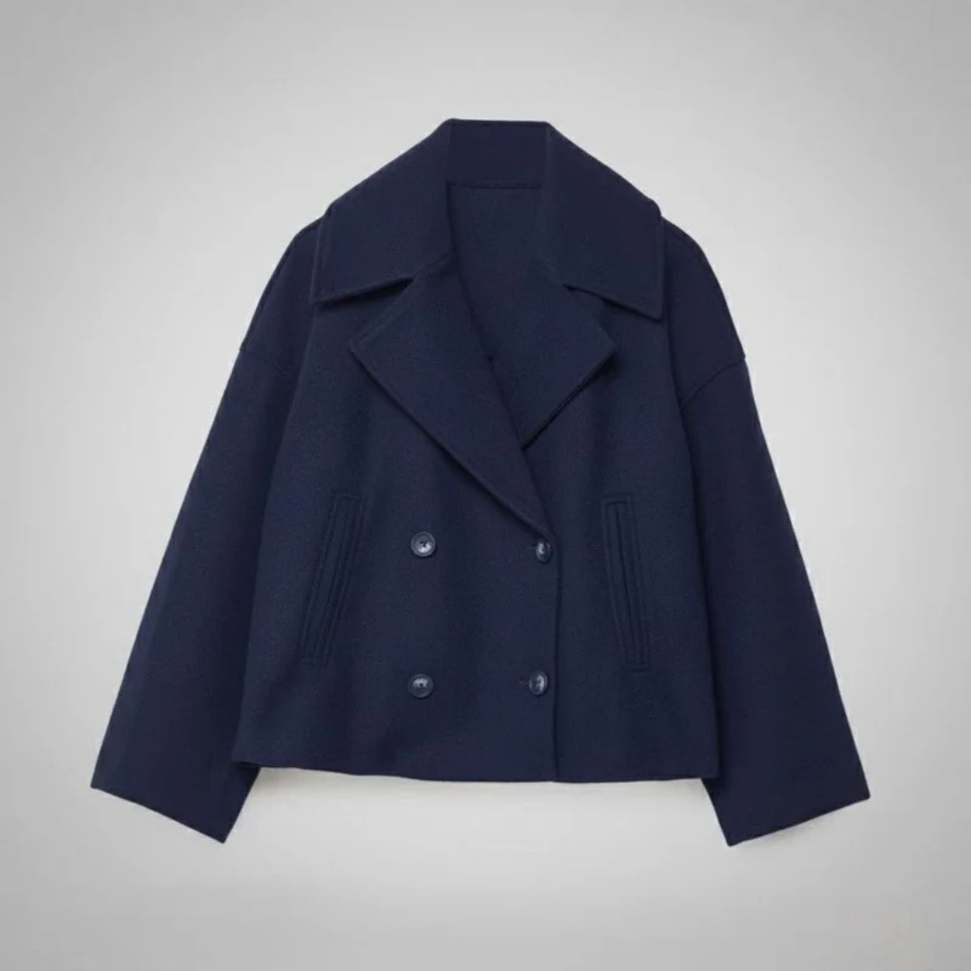 Simone | Damen Winterjacke Mit Knöpfen, Kragen Und Langarm Design