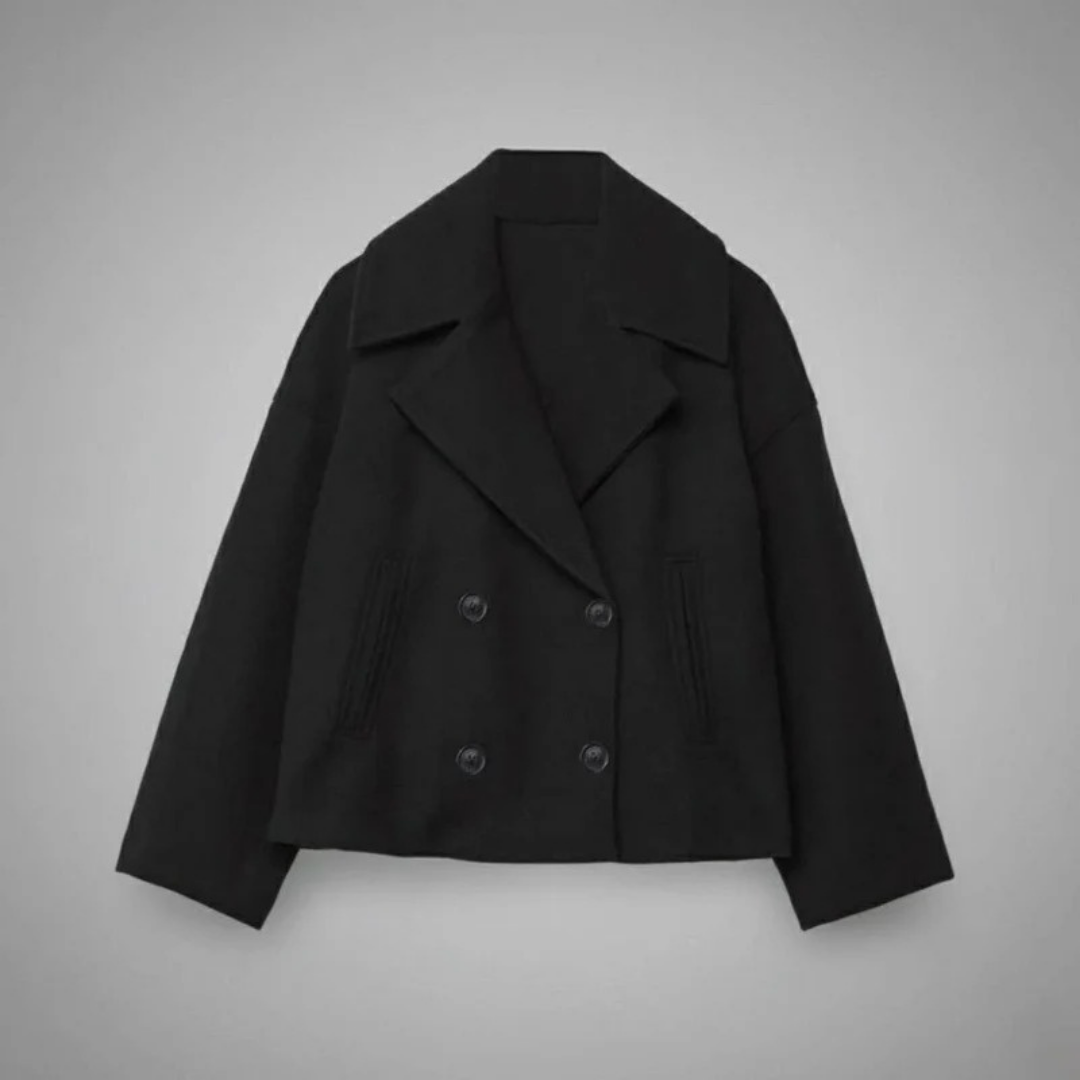 Simone | Damen Winterjacke Mit Knöpfen, Kragen Und Langarm Design