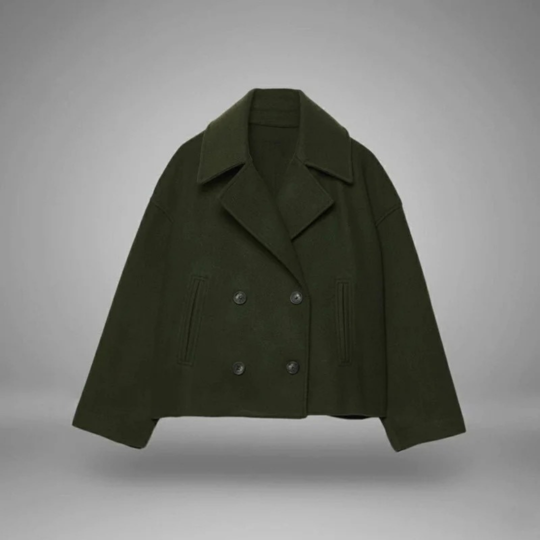 Simone | Damen Winterjacke Mit Knöpfen, Kragen Und Langarm Design