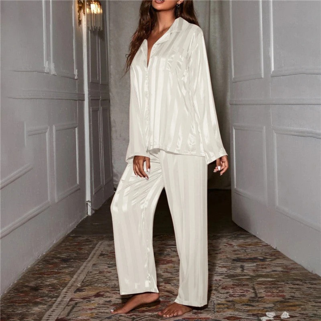 Sina | Damen Pyjama mit Langarm und Hose