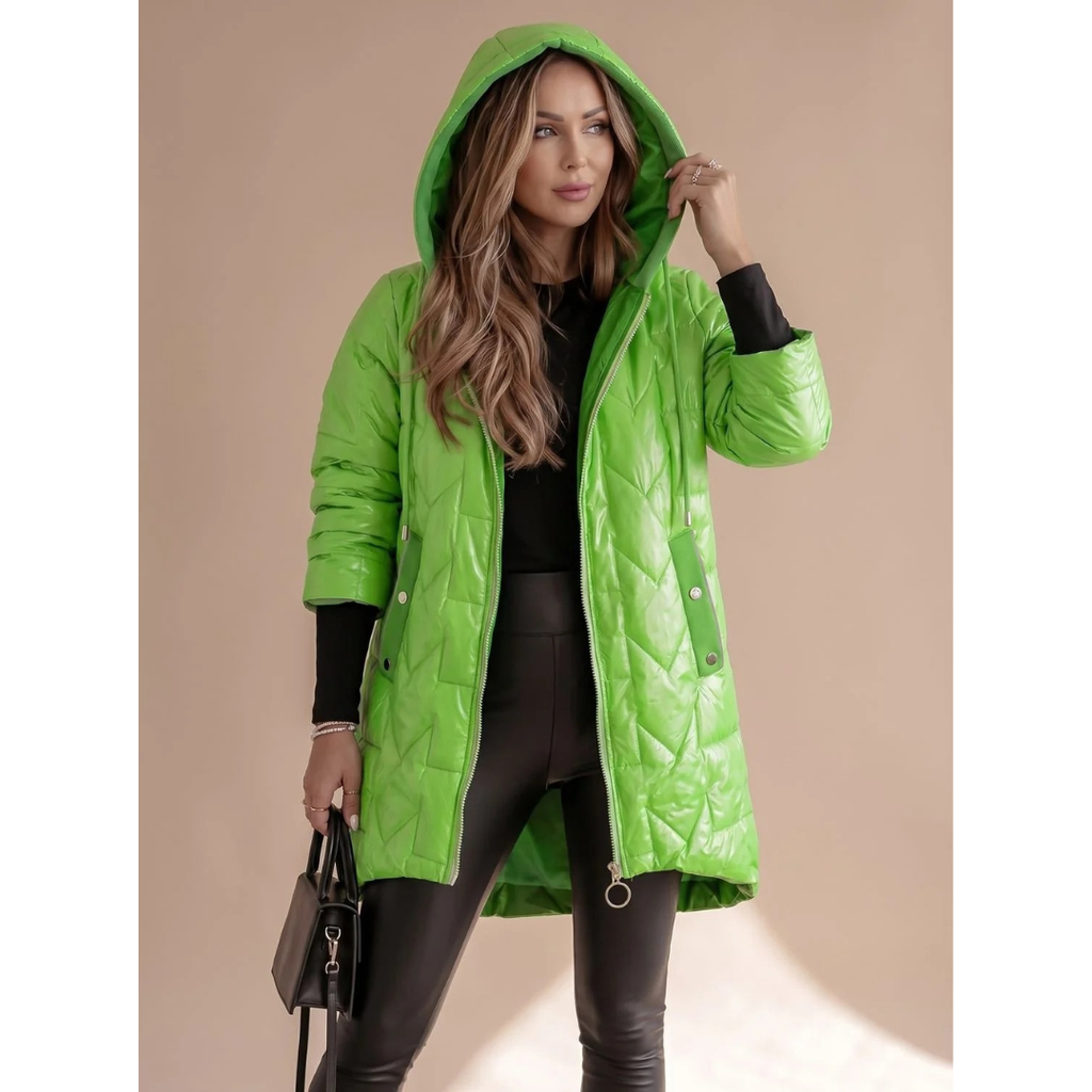 Solea | Winterjacke Damen mit Kapuze und Taschen an den Seiten