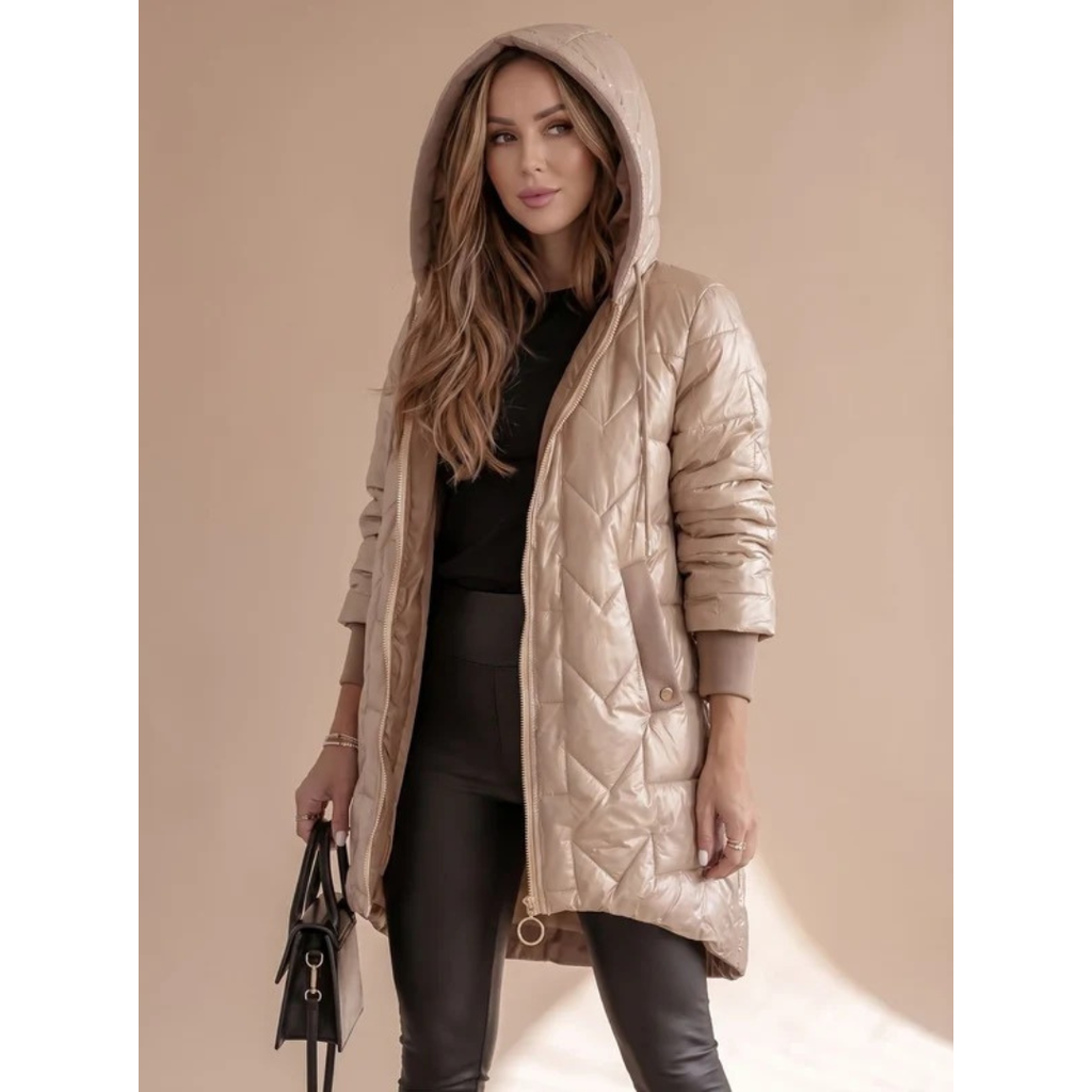 Solea | Winterjacke Damen mit Kapuze und Taschen an den Seiten
