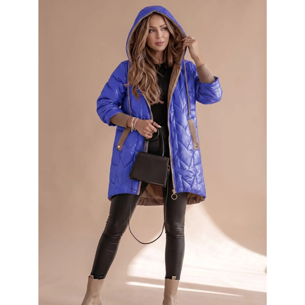 Solea | Winterjacke Damen mit Kapuze und Taschen an den Seiten