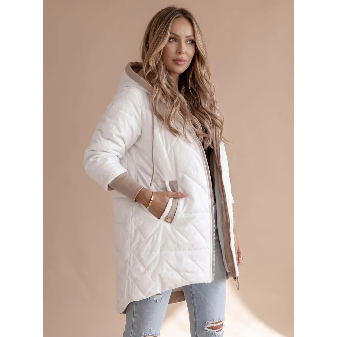 Solea | Winterjacke Damen mit Kapuze und Taschen an den Seiten
