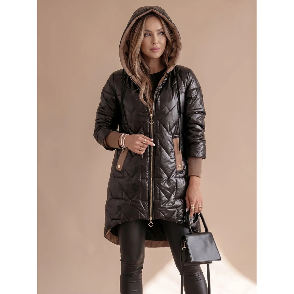 Solea | Winterjacke Damen mit Kapuze und Taschen an den Seiten