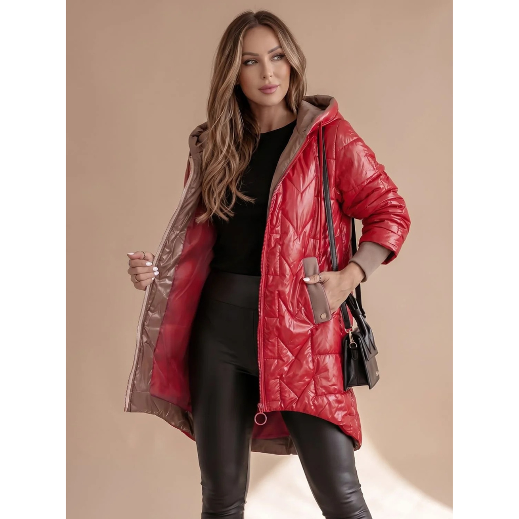Solea | Winterjacke Damen mit Kapuze und Taschen an den Seiten