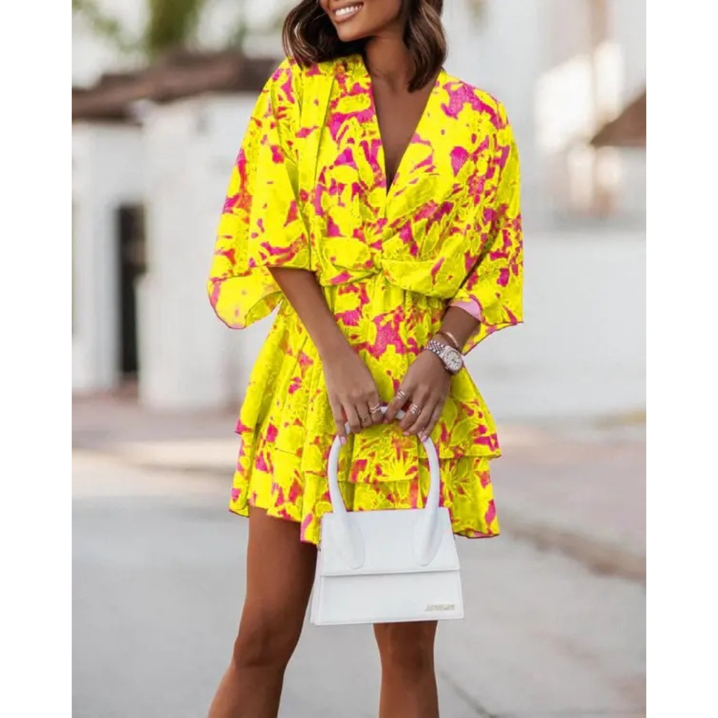 Sophie | Damen Leichtes Boho Cocktailkleid