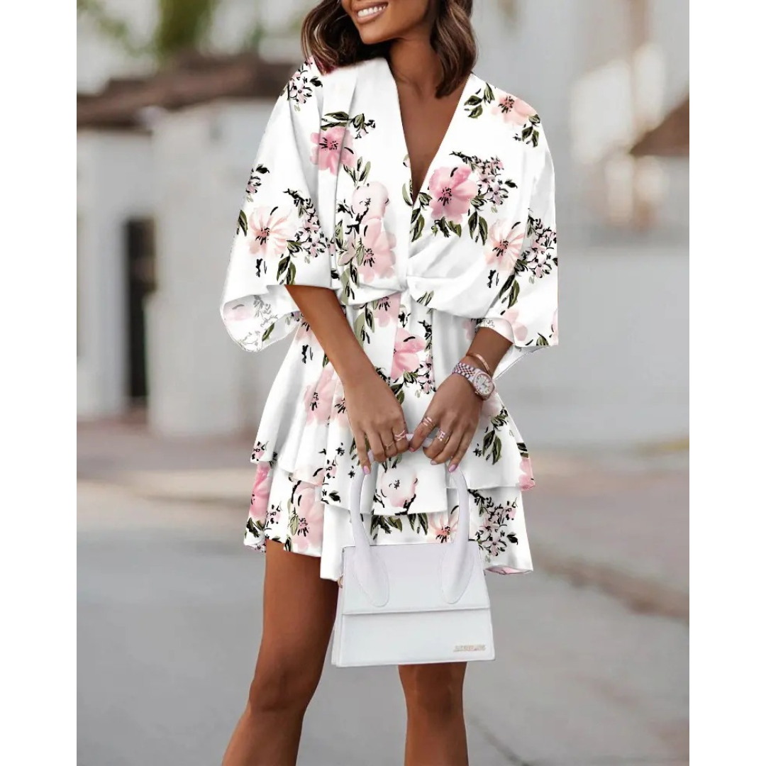 Sophie | Damen Leichtes Boho Cocktailkleid