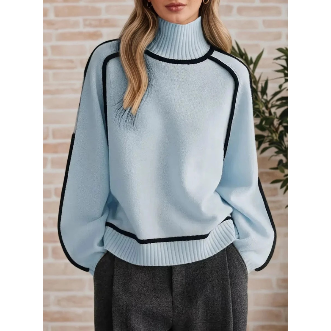 Sophie | Damen Oversize Rollkragenpullover Langarm