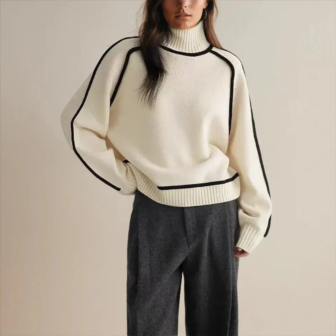 Sophie | Damen Oversize Rollkragenpullover Langarm