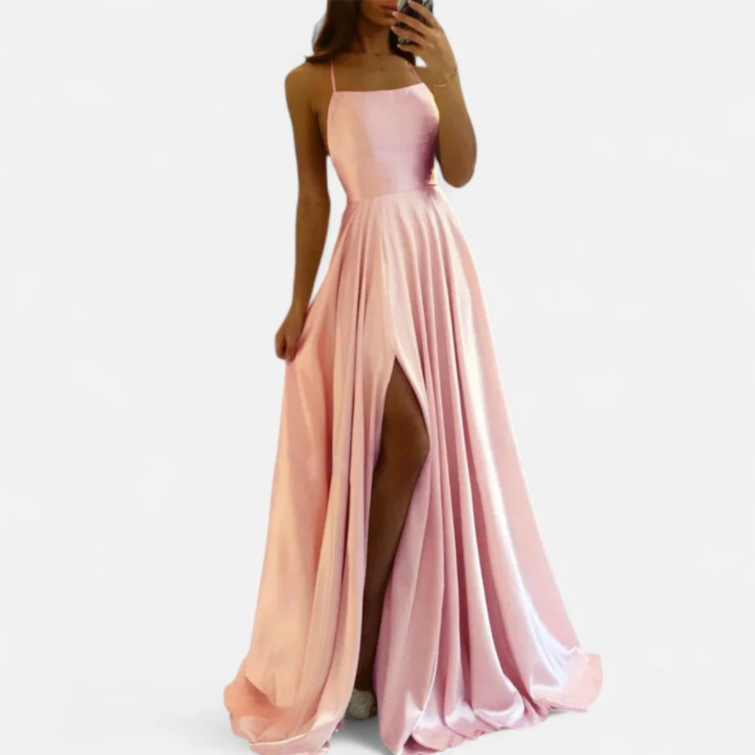 Soraya | Damen Maxi Kleid Für Hochzeitsgast Mit Schlitz Detail