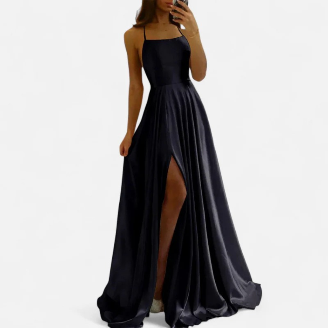 Soraya | Damen Maxi Kleid Für Hochzeitsgast Mit Schlitz Detail