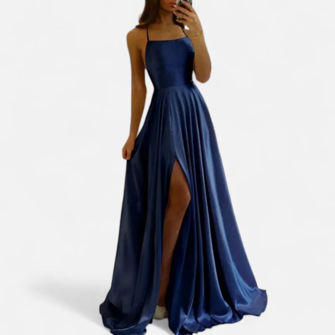 Soraya | Damen Maxi Kleid Für Hochzeitsgast Mit Schlitz Detail