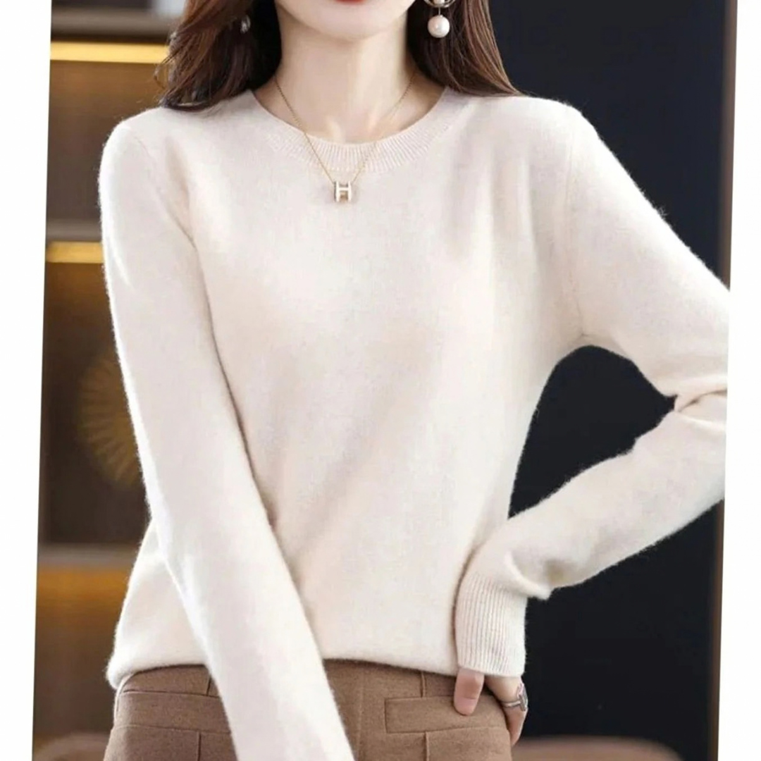 Stefanie | Damen Klassischer Strickpullover mit Langarm