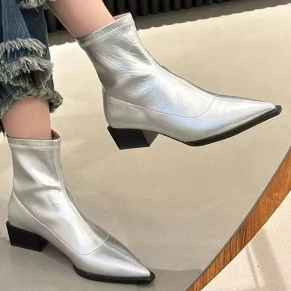 Stiefeletten mit Spitze für Damen – Schuhe für Abend und Büro