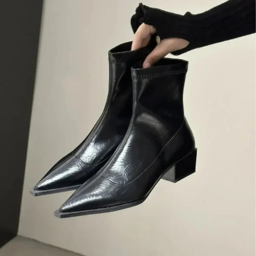 Stiefeletten mit Spitze für Damen – Schuhe für Abend und Büro