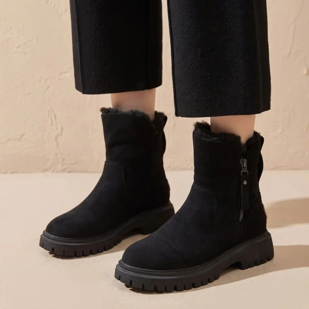 Susanne | Damen Orthopädische Stiefeletten mit Fleece und Plateau