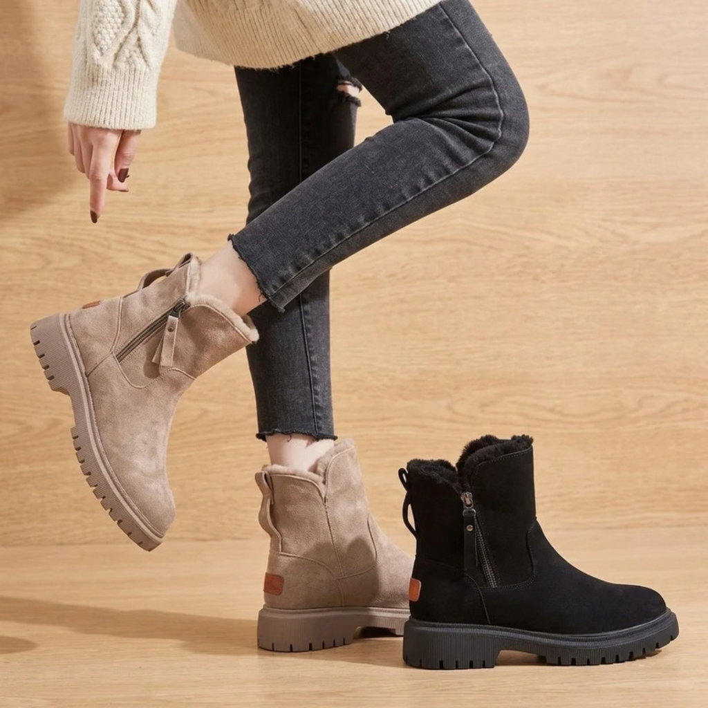 Susanne | Damen Orthopädische Stiefeletten mit Fleece und Plateau