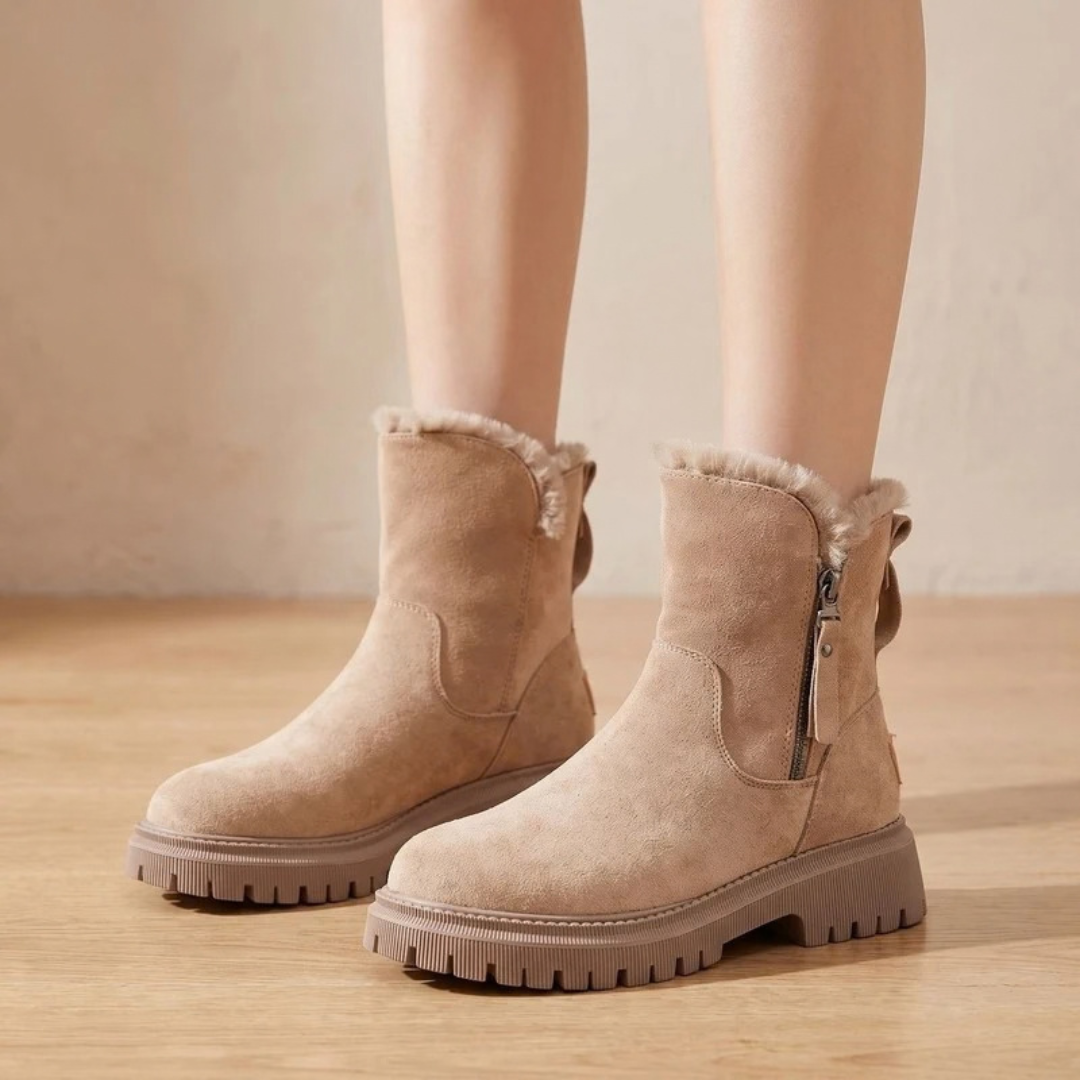 Susanne | Damen Orthopädische Stiefeletten mit Fleece und Plateau