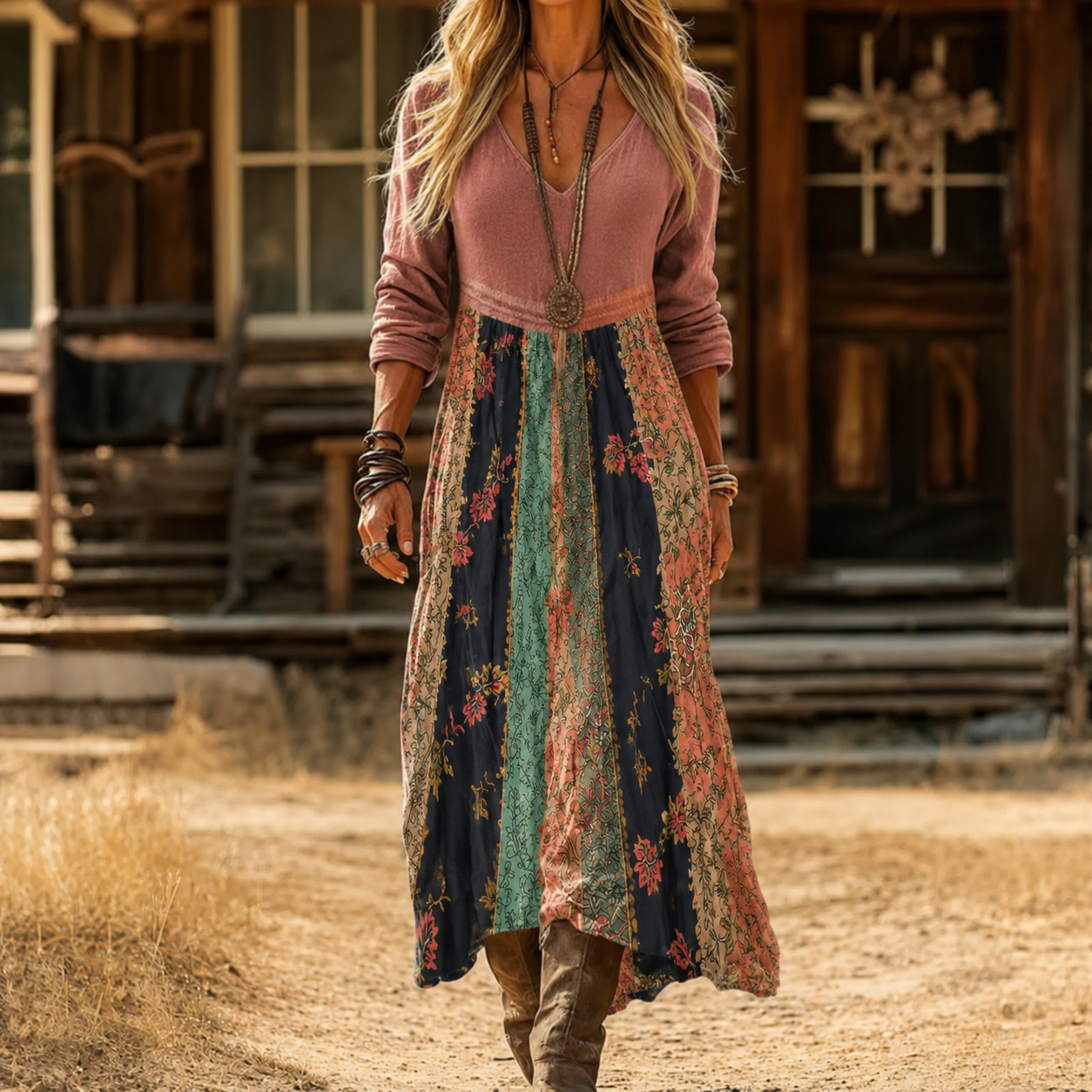 Susanne | Damen Schlichtes Sommerkleid Maxi