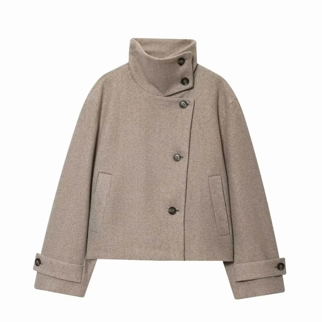 Susanne | Damen Vintage Winterjacke mit Stehkragen, kurzen Schnitt und Knöpfen