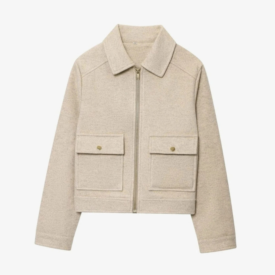 Susanne | Damen Vintage Winterjacke mit Stehkragen, kurzen Schnitt und Knöpfen